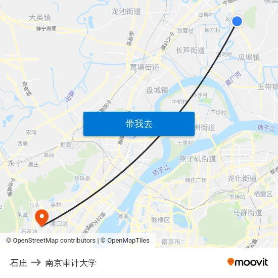 石庄 to 南京审计大学 map