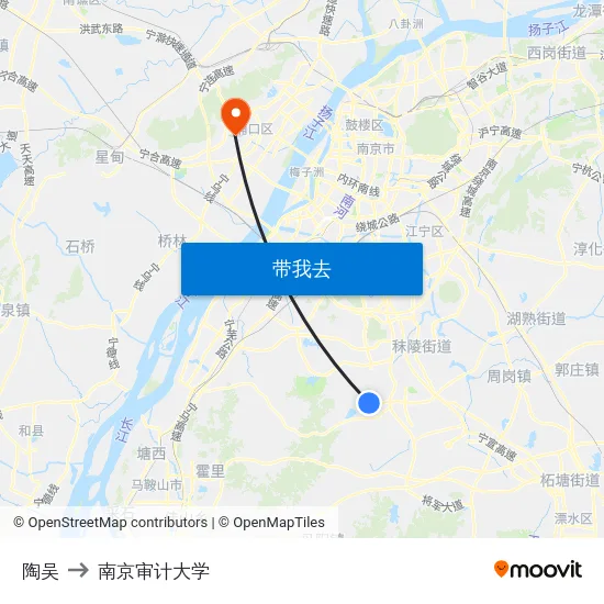 陶吴 to 南京审计大学 map