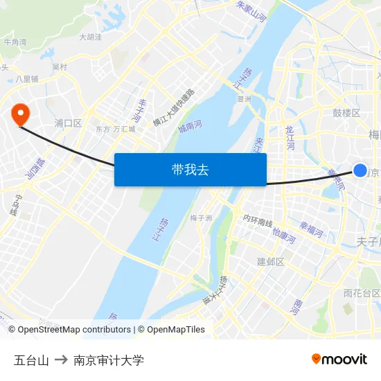 五台山 to 南京审计大学 map