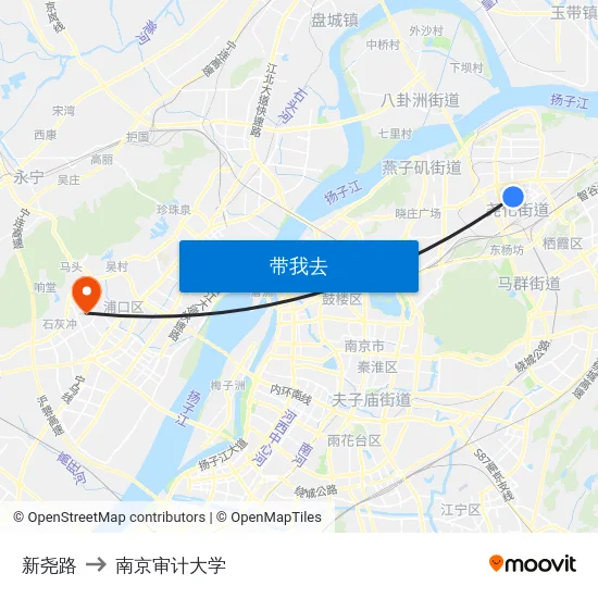 新尧路 to 南京审计大学 map