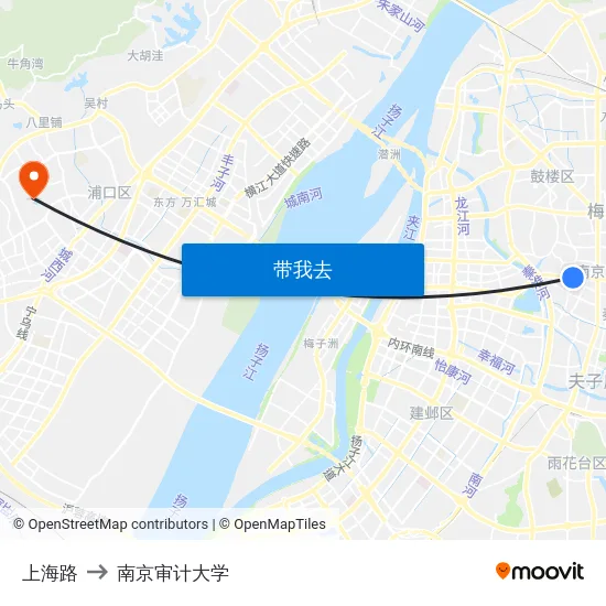 上海路 to 南京审计大学 map