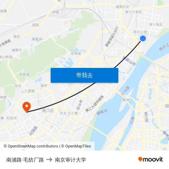 南浦路·毛纺厂路 to 南京审计大学 map