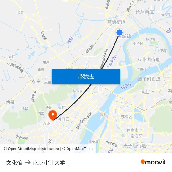 文化馆 to 南京审计大学 map