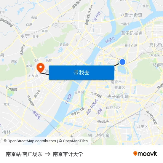 南京站·南广场东 to 南京审计大学 map