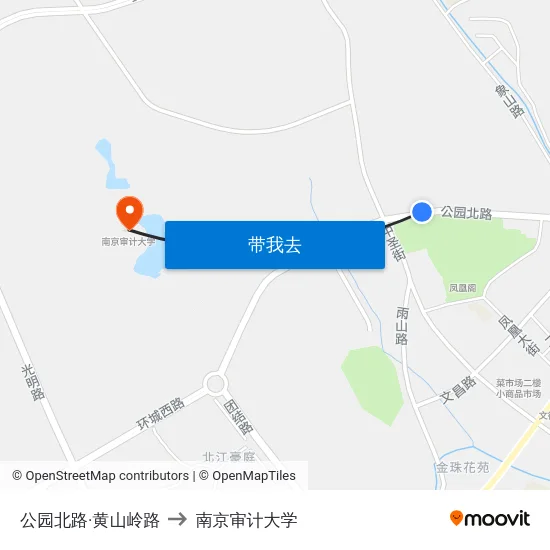 公园北路·黄山岭路 to 南京审计大学 map