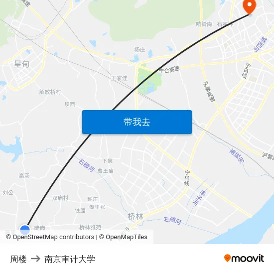 周楼 to 南京审计大学 map
