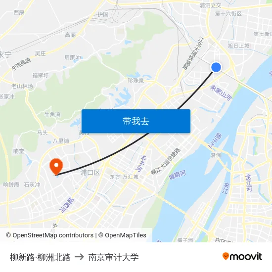 柳新路·柳洲北路 to 南京审计大学 map