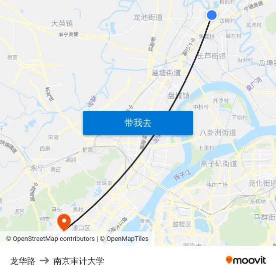 龙华路 to 南京审计大学 map