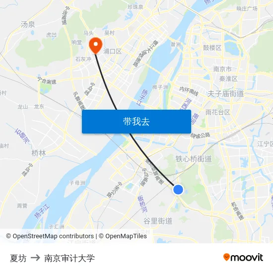 夏坊 to 南京审计大学 map