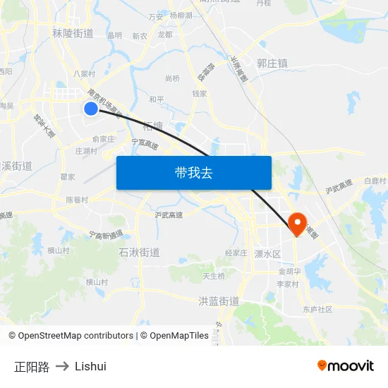 正阳路 to Lishui map