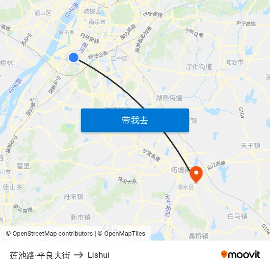 莲池路·平良大街 to Lishui map