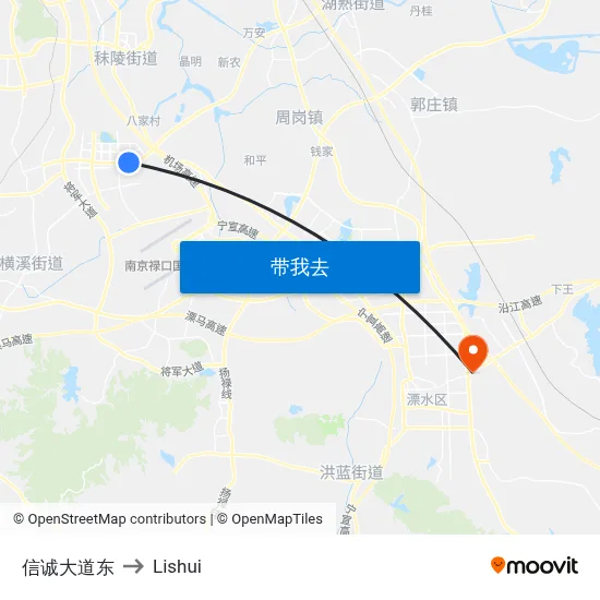 信诚大道东 to Lishui map