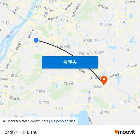 聚缘路 to Lishui map