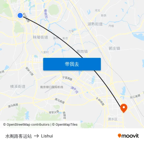 水阁路客运站 to Lishui map
