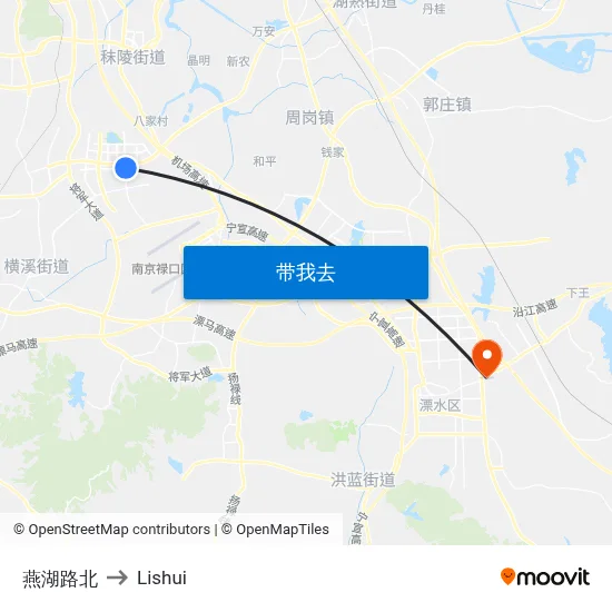 燕湖路北 to Lishui map