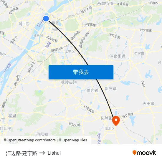 江边路·建宁路 to Lishui map
