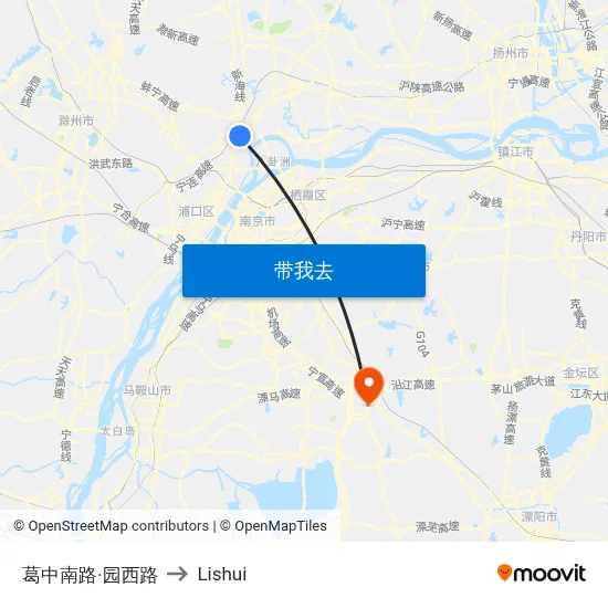 葛中南路·园西路 to Lishui map