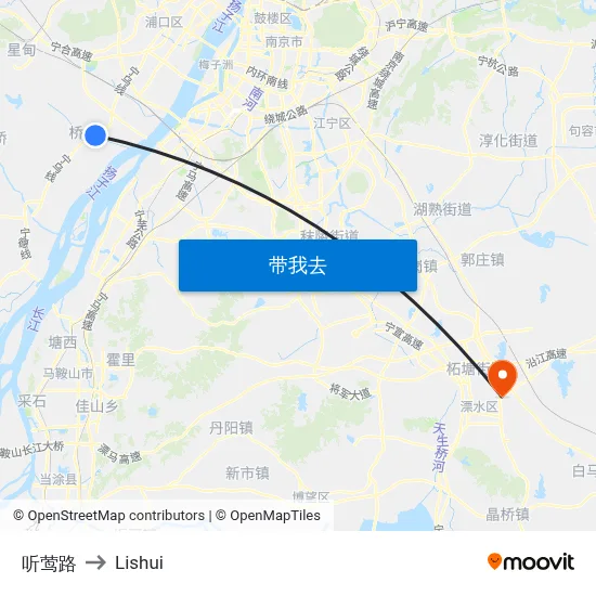 听莺路 to Lishui map