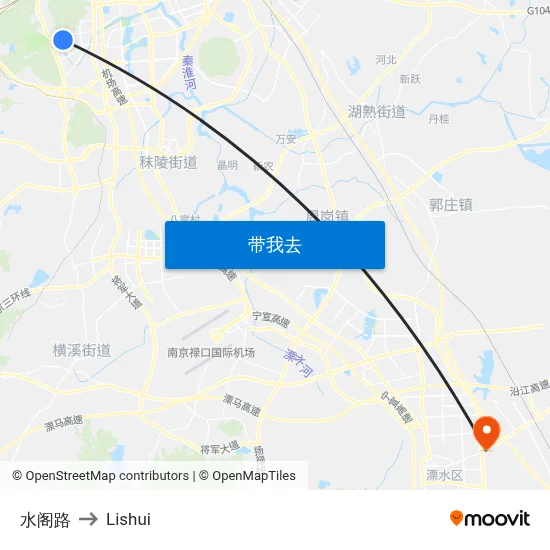 水阁路 to Lishui map