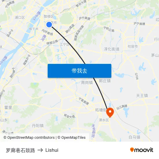 罗廊巷石鼓路 to Lishui map