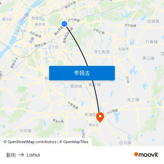新街 to Lishui map