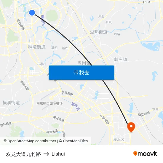 双龙大道九竹路 to Lishui map