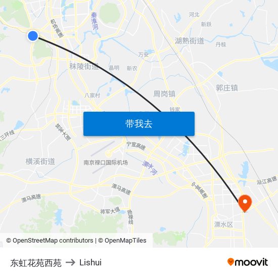 东虹花苑西苑 to Lishui map