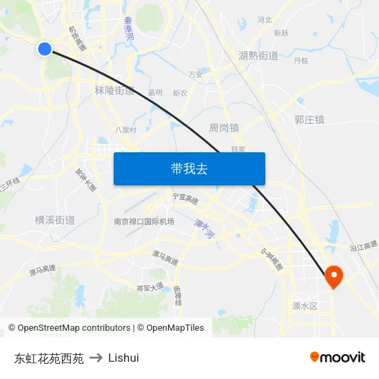 东虹花苑西苑 to Lishui map
