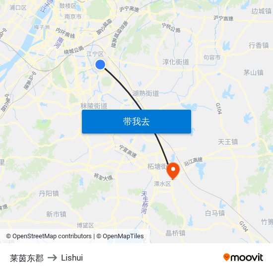 莱茵东郡 to Lishui map