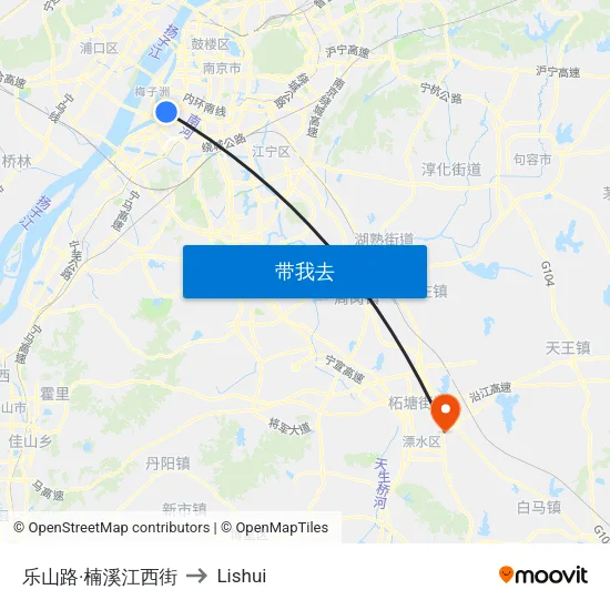 乐山路·楠溪江西街 to Lishui map