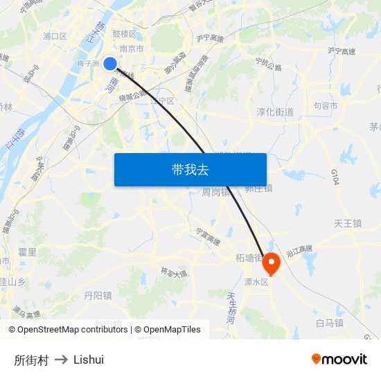 所街村 to Lishui map