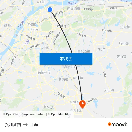 兴和路南 to Lishui map