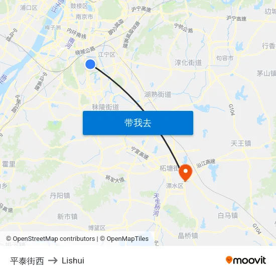 平泰街西 to Lishui map