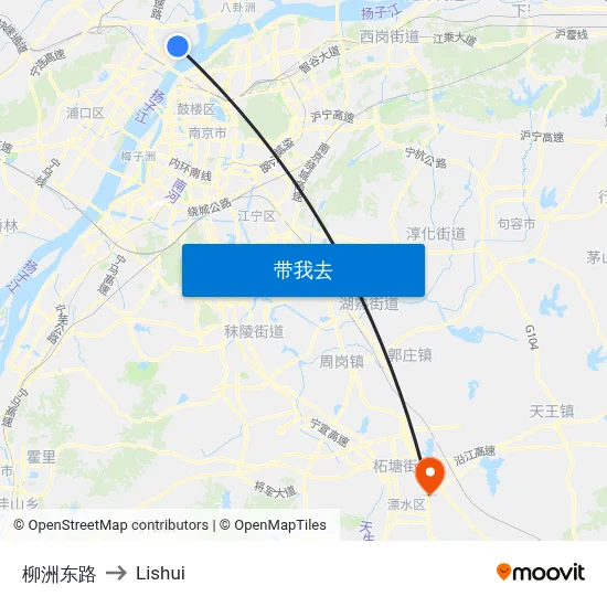 柳洲东路 to Lishui map