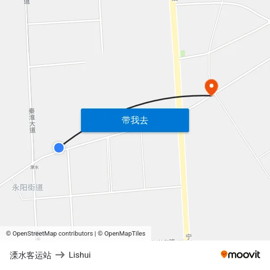 溧水客运站 to Lishui map