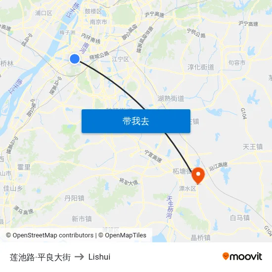 莲池路·平良大街 to Lishui map