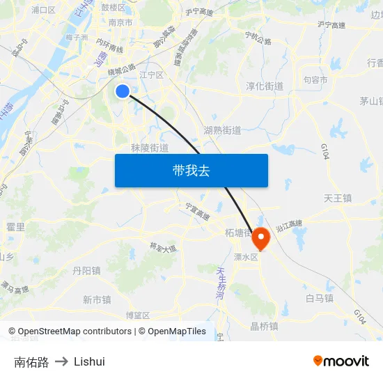 南佑路 to Lishui map