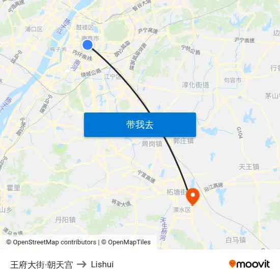王府大街·朝天宫 to Lishui map