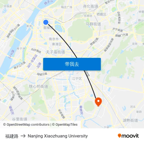福建路 to Nanjing Xiaozhuang University map