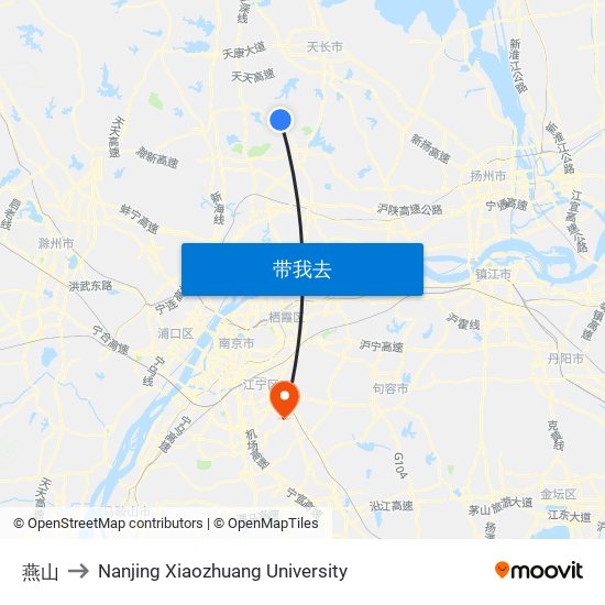 燕山 to Nanjing Xiaozhuang University map