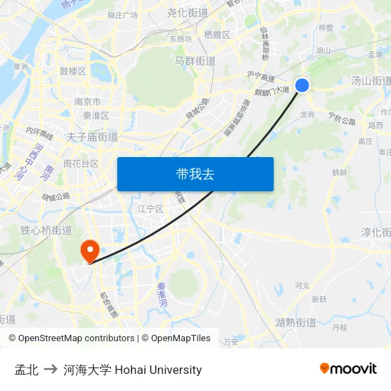 孟北 to 河海大学 Hohai University map