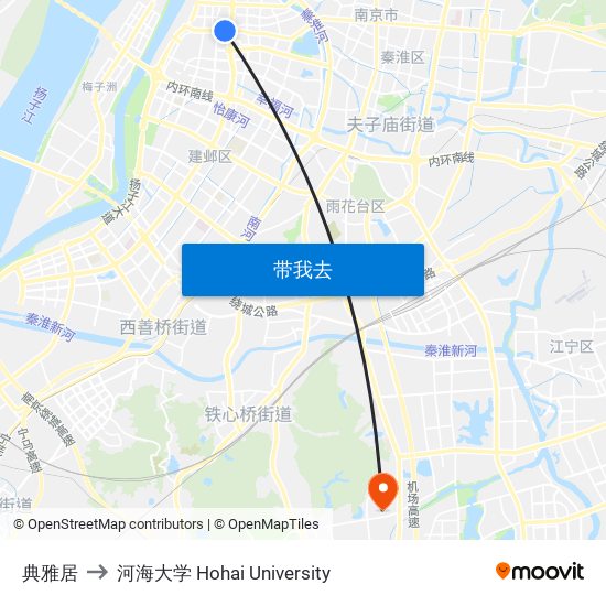 典雅居 to 河海大学 Hohai University map