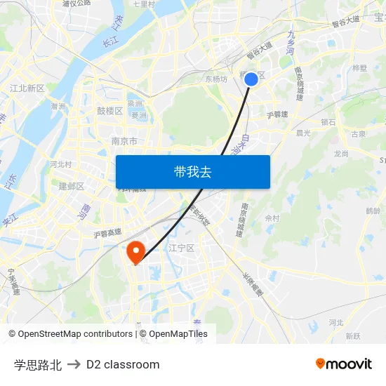 学思路北 to D2 classroom map