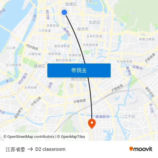 江苏省委 to D2 classroom map