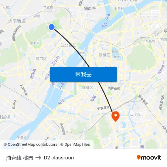 浦合线·桃园 to D2 classroom map