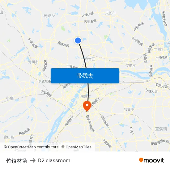 竹镇林场 to D2 classroom map