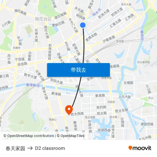 春天家园 to D2 classroom map