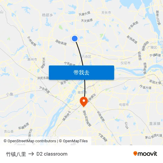 竹镇八里 to D2 classroom map