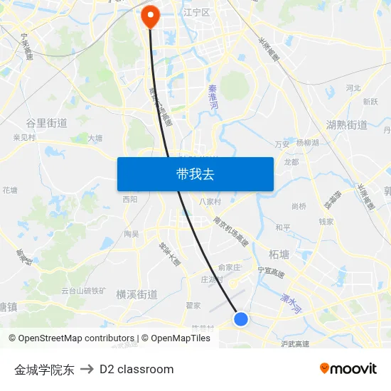 金城学院东 to D2 classroom map