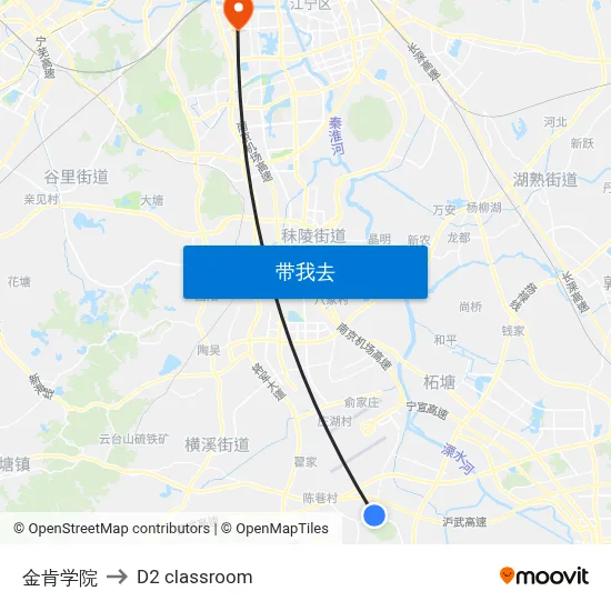 金肯学院 to D2 classroom map